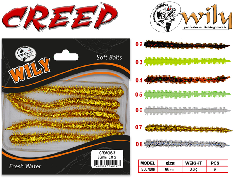 Wily Creep Silikon Yem 9.5cm 0.8gr